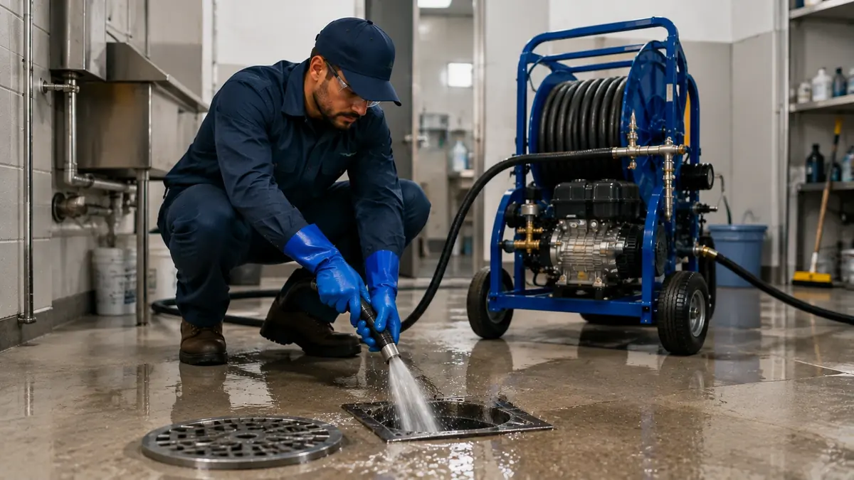 Floor Drain Hydro Jet Cleaning in Signal Hill