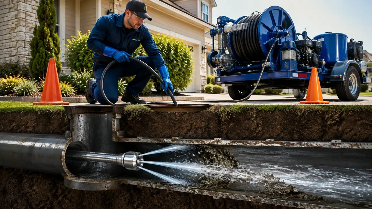 Main Sewer Line Hydro Jet Cleaning in Signal Hill