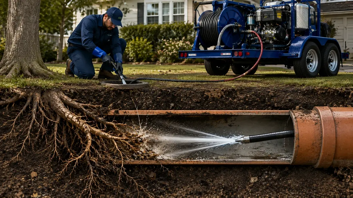 Tree Root Removal with Hydro Jetting in Signal Hill